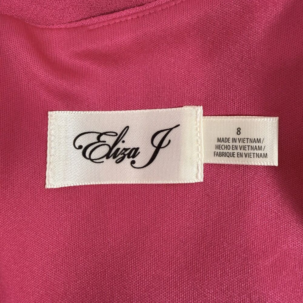 Eliza J Women's Size 8 Bright Pink Sleeveless Fit & Flare Knee Length Dress NWT - Picture 5 of 7
